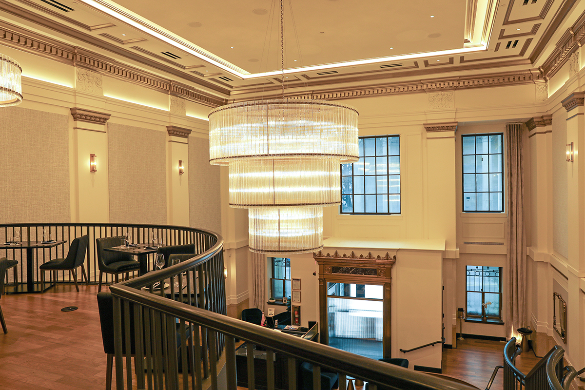 View from second floor of 9 Prime restaurant