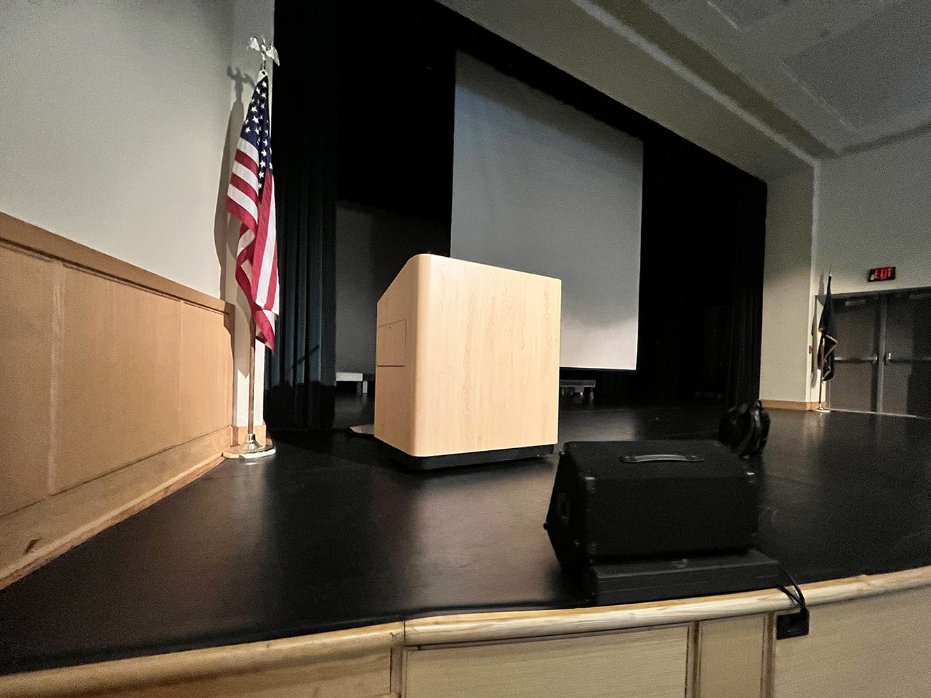 Auditorium stage in Agnes Irwin School