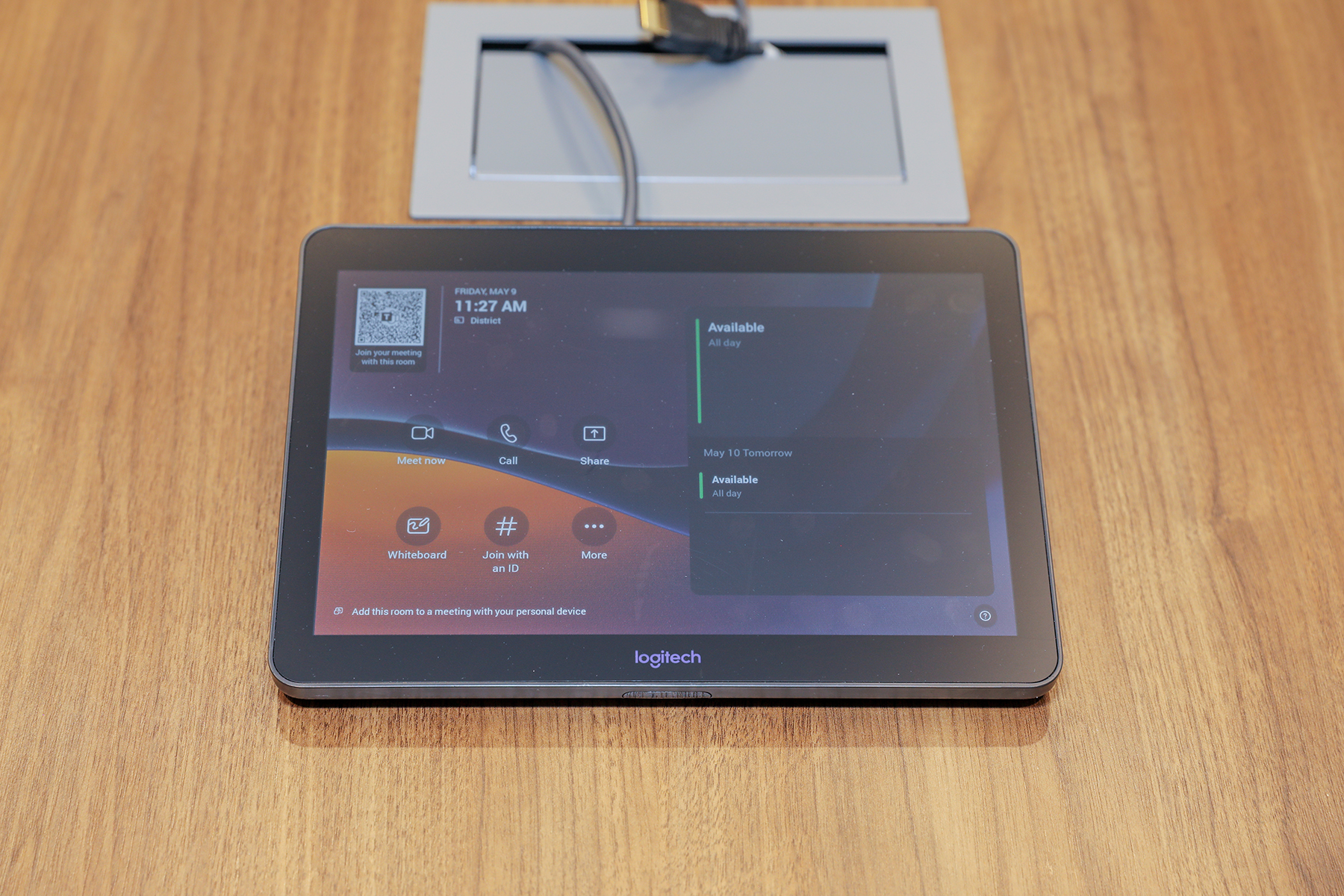 Logitech room control tablet