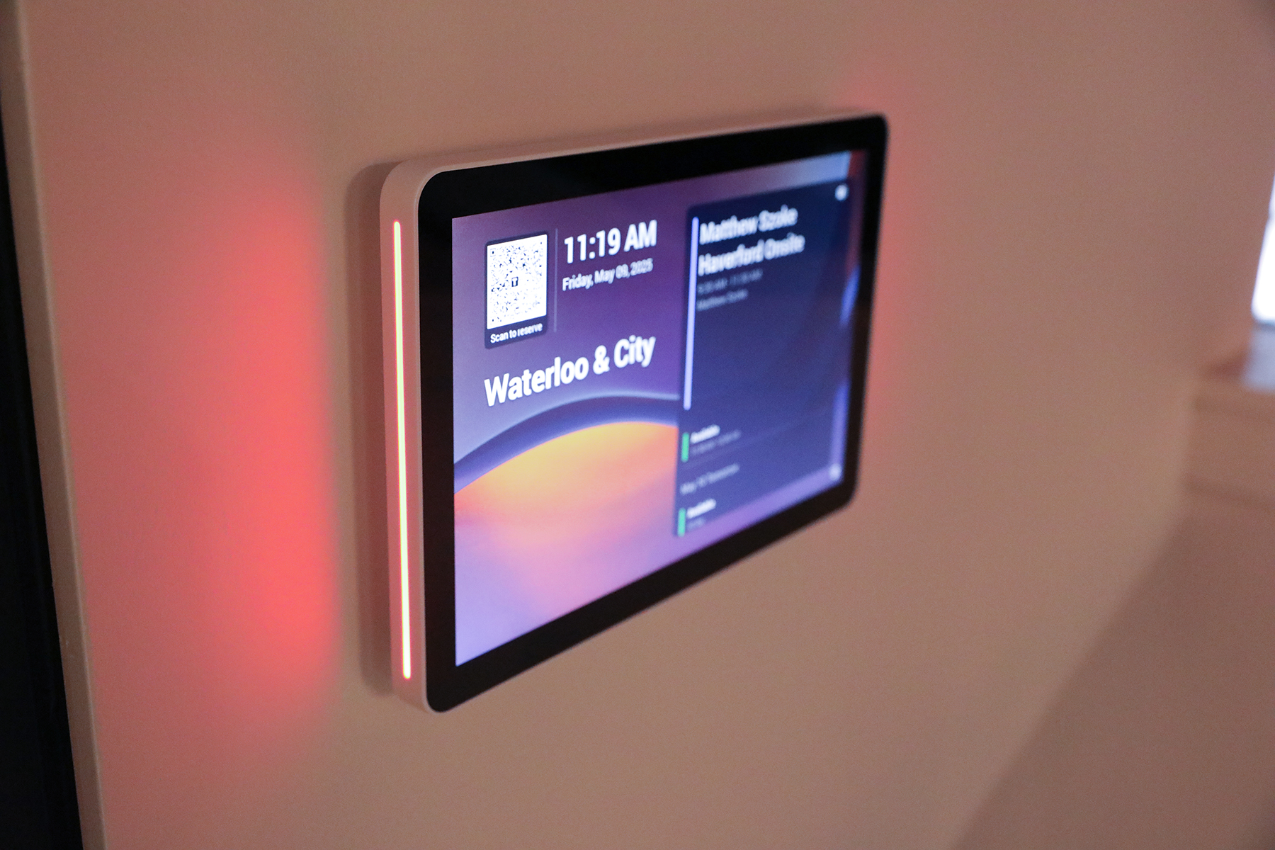 Wall-mounted digital display