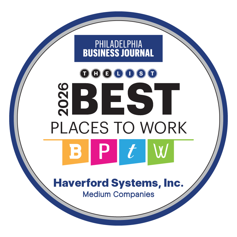 2026 Best Places to Work badge - Haverford Systems